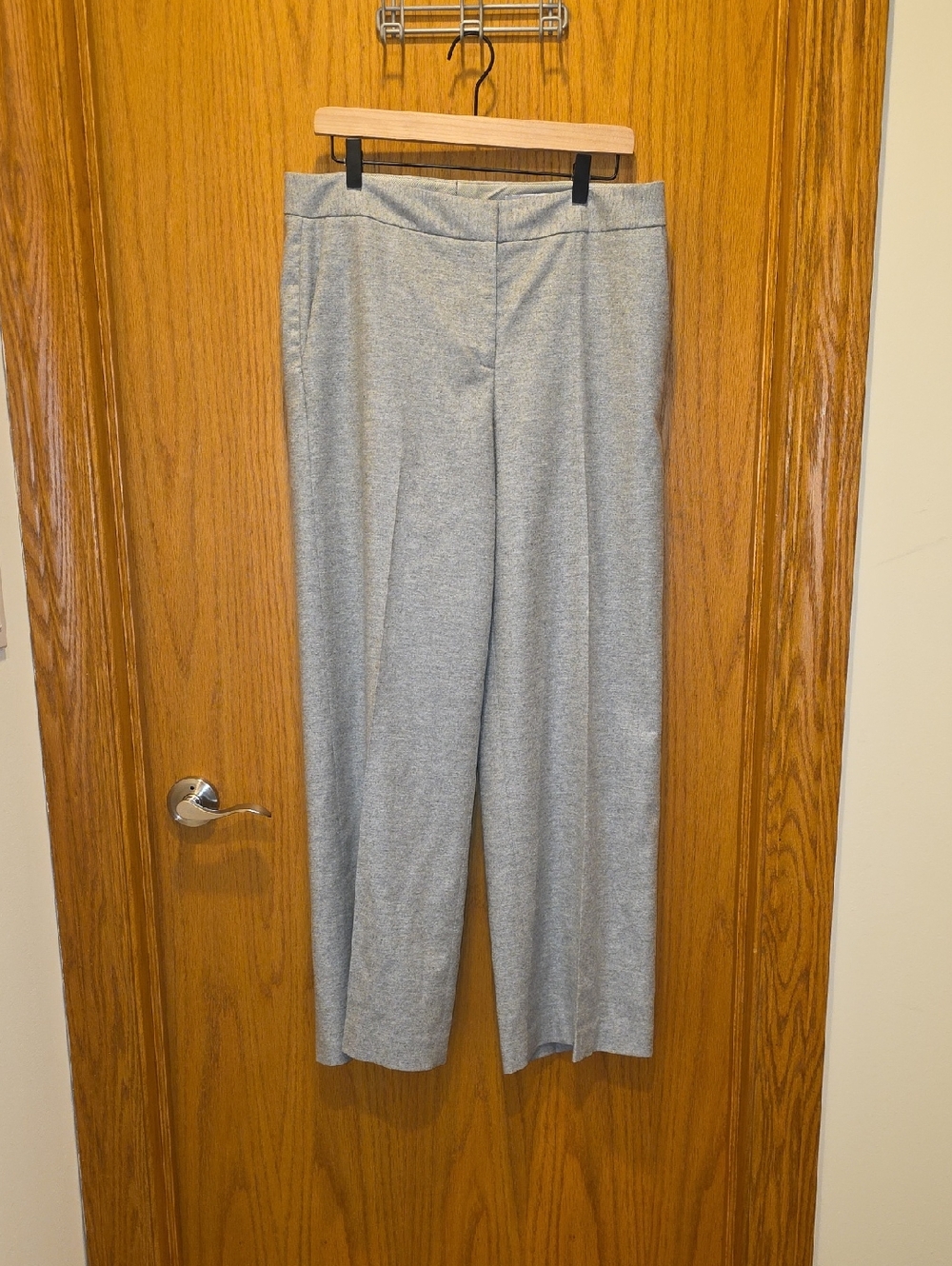 Caroline Issa For Nordstrom Classic Light Gray Wide-Leg Trousers